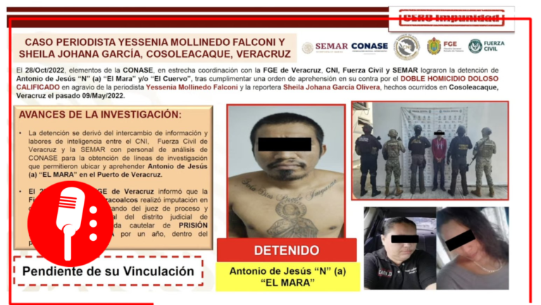Cero Impunidad: Imputan a presunto asesino de las periodistas de Cosoleacaque, Veracruz