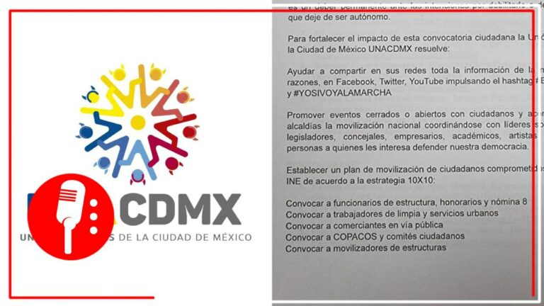 Filtran documento donde alcaldías de oposición en CDMX buscan &#8220;acarrear&#8221; trabajadores a marcha pro INE