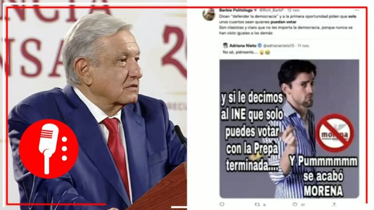 AMLO expone el clasismo de los &#8220;demócratas&#8221; de la derecha, que piden que solo voten personas con el bachillerato terminado