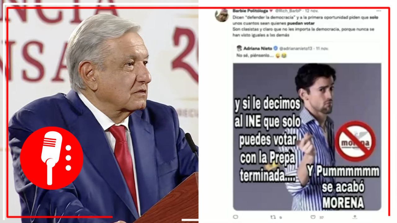 AMLO expone el clasismo de los “demócratas” de la derecha, que piden que solo voten personas con el bachillerato terminado