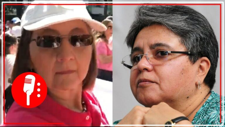 Raquel Buenrostro despide a traidora del gobierno de AMLO. Días después sale a marchar por el INE.