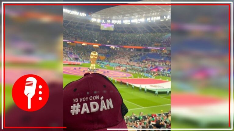 Adán Augusto, presente en el Mundial de Catar: aficionado lleva gorra donde expresa su respaldo al Secretario de Gobernación