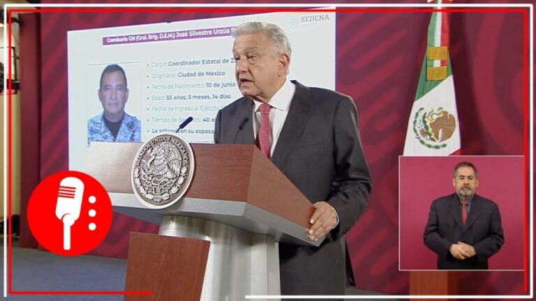AMLO lamenta asesinato del general brigadier José Silvestre Urzúa Padilla, coordinador estatal de la Guardia Nacional en Zacatecas