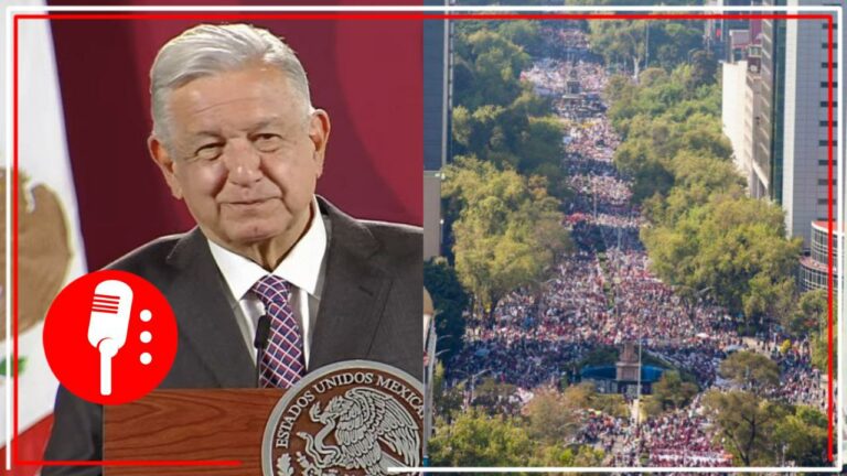 &#8220;La gente muy contenta, muy consciente y muy politizada&#8221;: destaca AMLO tras la que en redes ya apodan &#8220;La madre de todas las marchas&#8221;