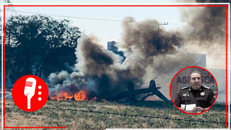 Se desploma helicóptero de la Secretaria de Seguridad Pública de Aguascalientes; viajaba el titular de dicha dependencia, Porfirio Sánchez