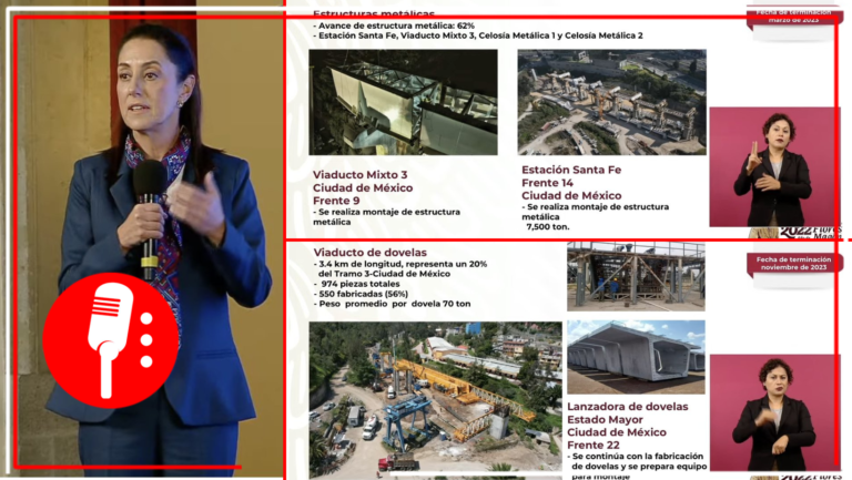 Claudia Sheinbaum informa avances en Tren Interurbano México-Toluca
