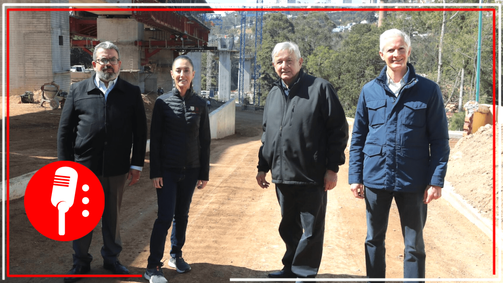 López Obrador supervisa la construcción del Tren Interurbano Toluca – Ciudad de México