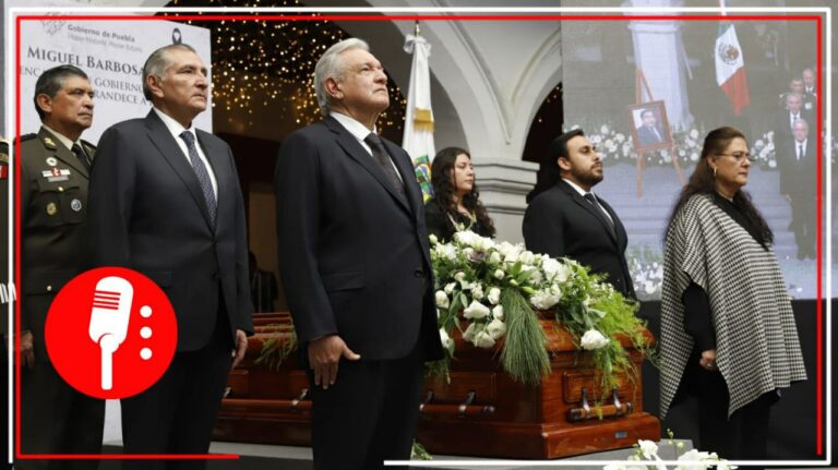 AMLO acude a homenaje póstumo de Miguel Barbosa; el Presidente eligió que el morenista hizo un buen gobierno en Puebla