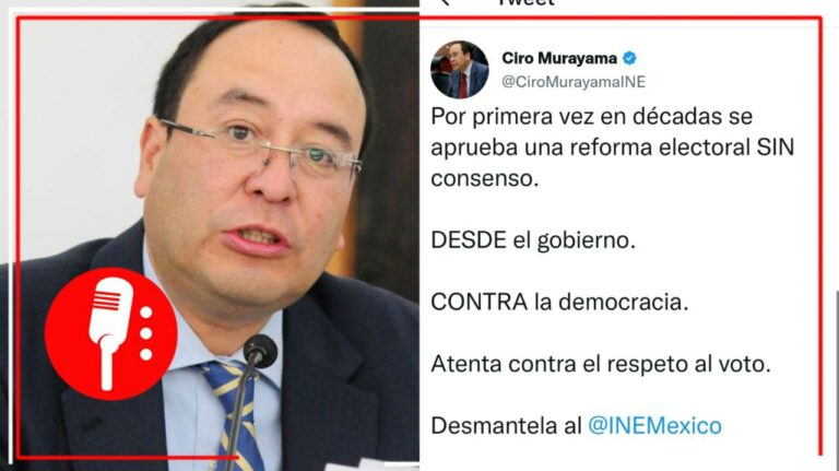 El árbitro toma partido: Ciro Murayama se pronuncia contra Reforma Electoral; tuiteros le recomiendan comenzar a despedirse de sus privilegios