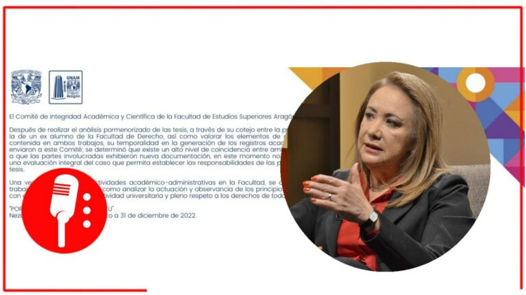 FES Aragón no puede comprobar “plagio” de la Ministra Yasmín Esquivel y aplaza evaluación del caso