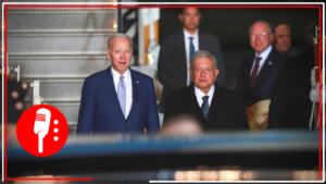 Arriba Joe Biden en el Air Force One al AIFA; es recibido por López Obrador