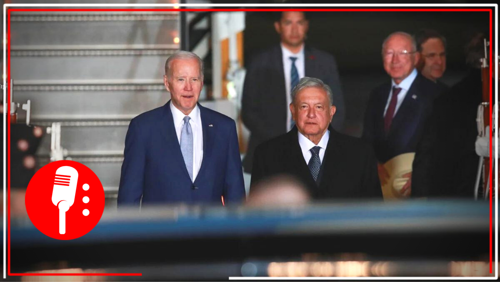 Arriba Joe Biden en el Air Force One al AIFA; es recibido por López Obrador