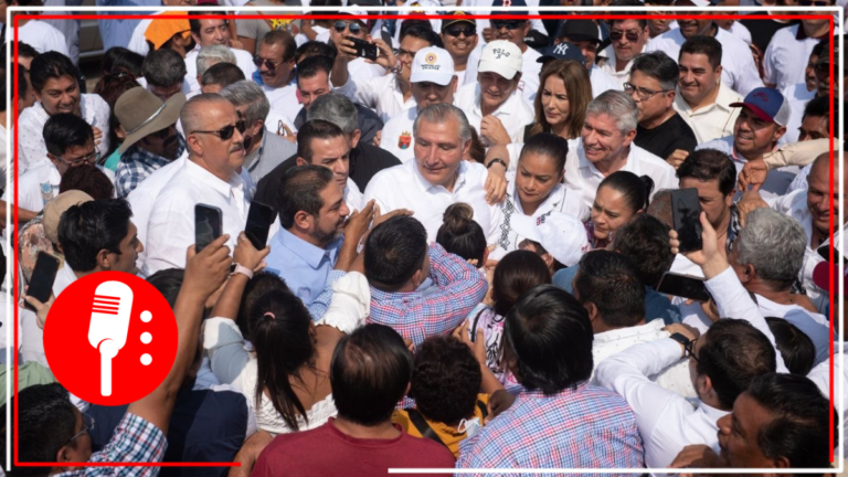 Al grito de ¡Presidente, presidente! Reciben al secretario de Gobernación, Adán Augusto en Tabasco