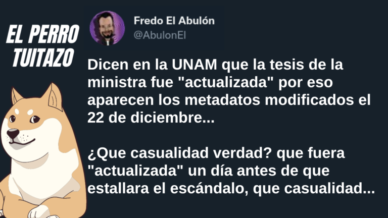 El Perro Tuitazo: La UNAM debe aclarar modificación a tesis digital de Esquivel