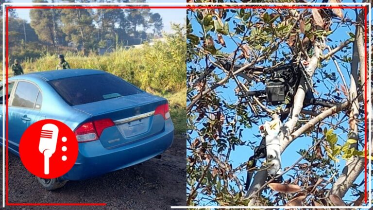 En Michoacán Guardia Nacional detiene a personas armadas y asegura dron con artefacto explosivo