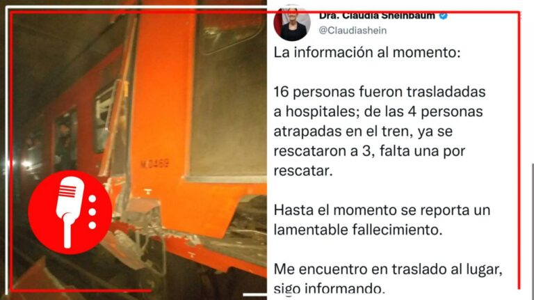 Chocan dos vagones del Metro en la estación La Raza; hay un fallecido y 16 heridos