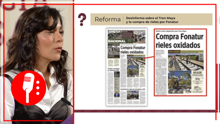 Quién es quién en las mentiras de la semana: Falso que el Fonatur comprara rieles oxidados para la construcción del Tren Maya