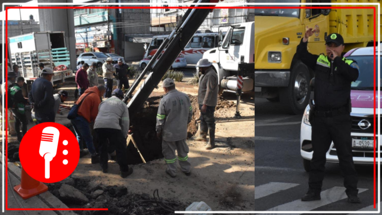 Sacmex y alcaldía continúan con la reparación de fuga sobre avenida Tláhuac