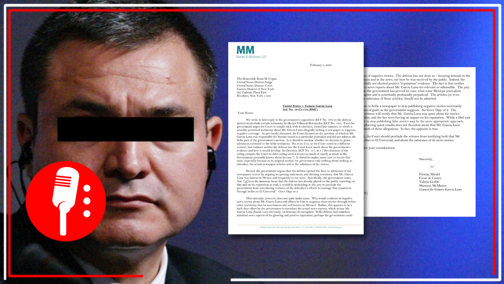 Defensa de García Luna busca impedir que testigo revele sobornos a El Universal