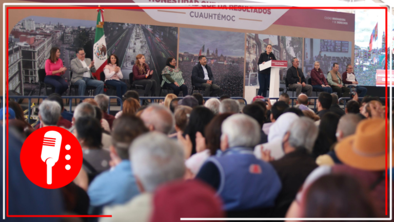 Claudia Sheinbaum habló de la corrupción de García Luna en su visita a Cuauhtémoc