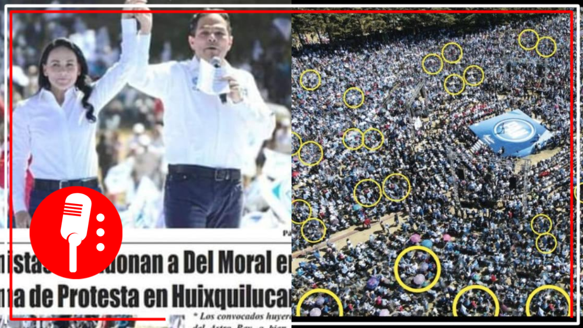 Panistas abandonan acto de Alejandra del Moral en Huixquilucan, y llenan espacios con photoshop
