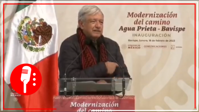López Obrador encabeza inauguración de carretera Agua Prieta-Bavispe en Sonora