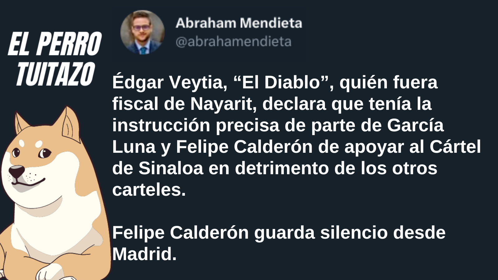 El Perro Tuitazo: Calderón guarda silencio tras ser mencionado en juicio