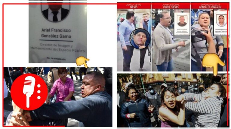 En redes identifican a “golpeadores” que mandó Sandra Cuevas a reprimir protesta afuera de su casa; algunos son sus familiares