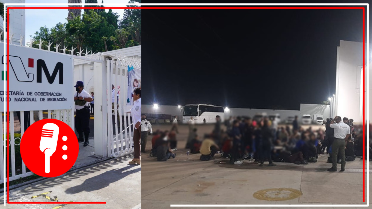 Rescata INM a 343 migrantes extranjeros en la caja de un tráiler en Veracruz