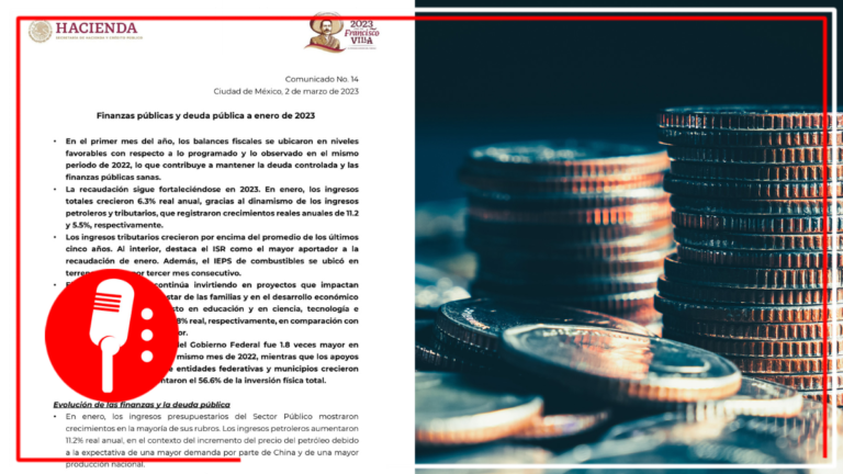 La deuda se ha mantenido controlada en el primer mes de 2023: SHCP