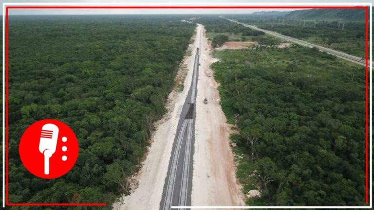 Supervisa AMLO avances de la futura ruta eléctrica del Tren Maya