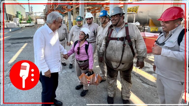 Visita AMLO refinería de Minatitlán, Veracruz