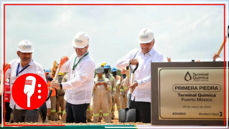 Coloca Adán Augusto primera piedra de la Terminal Química Puerto México, en Veracruz (VIDEO)