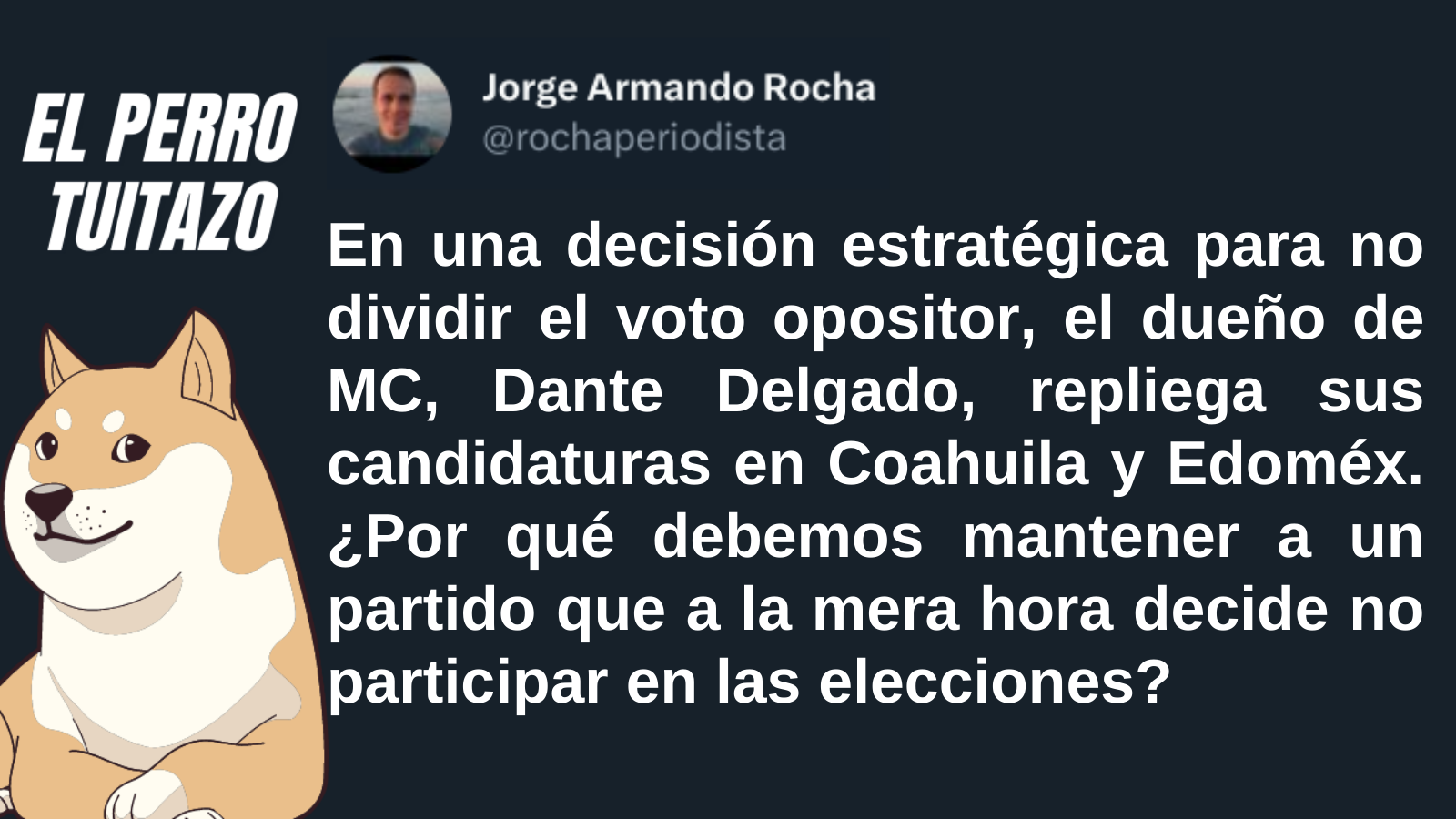 El Perro Tuitazo: ¿Por qué tenemos que mantener a MC?