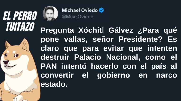 El Perro Tuitazo: Vallas, para que no intenten destruir Palacio Nacional