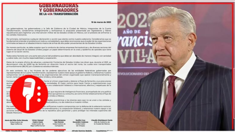 Gobernadores de Morena rechazan propuesta de republicanos de legítimar una intervención militar en México