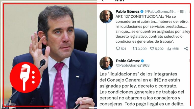 Liquidaciones de consejeros del INE no están contempladas por la ley y serían ilegales” Pablo Gómez, titular de la UIF