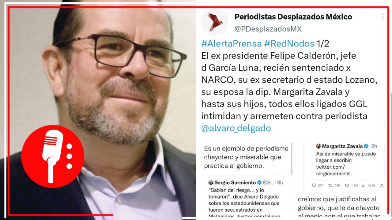 Los Calderón-Zavala y su hijo arremeten contra el periodista Álvaro Delgado; ONG exige protección inmediata para el comunicador