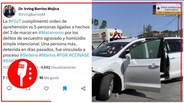 Fiscalía de Tamaulipas informa que se cumplimentaron 5 órdenes de aprehensión ligadas al secuestro de ciudadanos estadounidenses