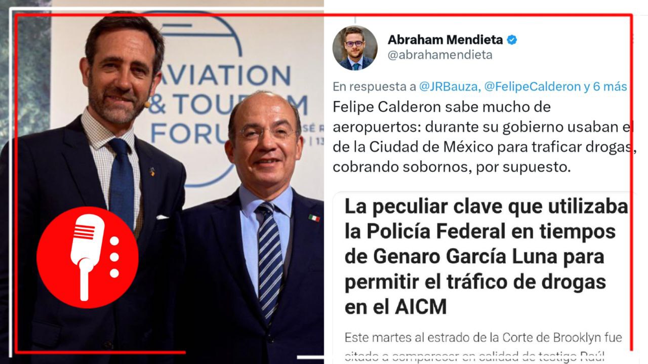 Calderón participa en foro sobre aviación; en redes explican que el panista sabe mucho de aeropuertos para el tráfico de drogas
