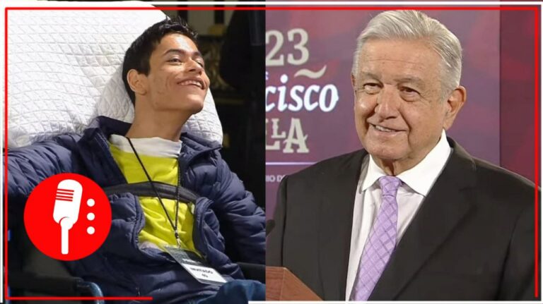 En la mañanera se atiende a todos: AMLO recibe a activista con parálisis cerebral y se compromete con las personas con discapacidad