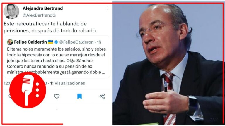 “Narcotraficante hablando de pensiones después de todo lo robado”: vapulean a Calderón por defender onerosas prestaciones