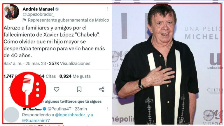 AMLO envía sus condolencias a familiares y amigos de Xavier López &#8220;Chabelo&#8221;