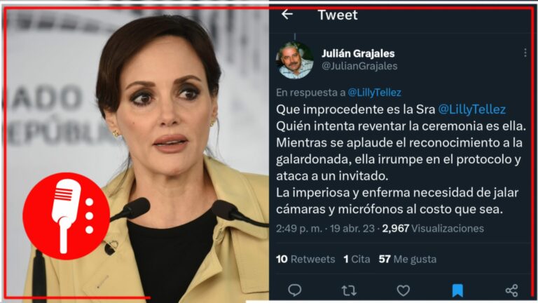 Lilly Téllez pierde el control e increpa a Jesús Ramírez y Adán Augusto; en redes sociales explotan contra ella