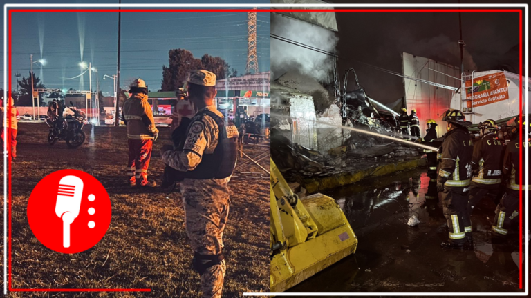 GN y Bomberos CDMX sofocan incendio en la Central de Abasto
