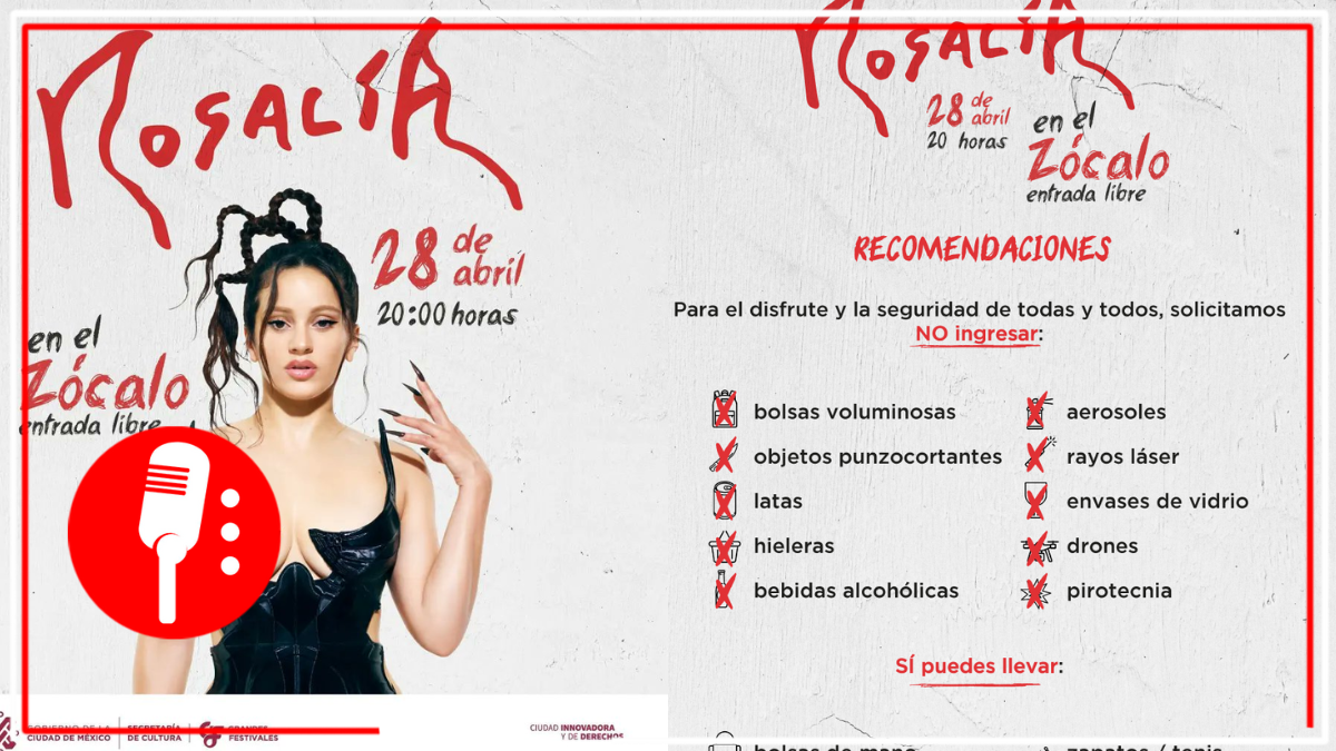Gobierno CDMX emite recomendaciones a los asistentes del próximo concierto de Rosalía en el Zócalo