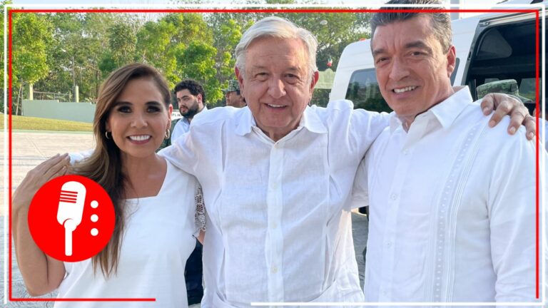 Se reúne AMLO con Mara Lezama y Rutilio en presentación de los avances del Tren Maya