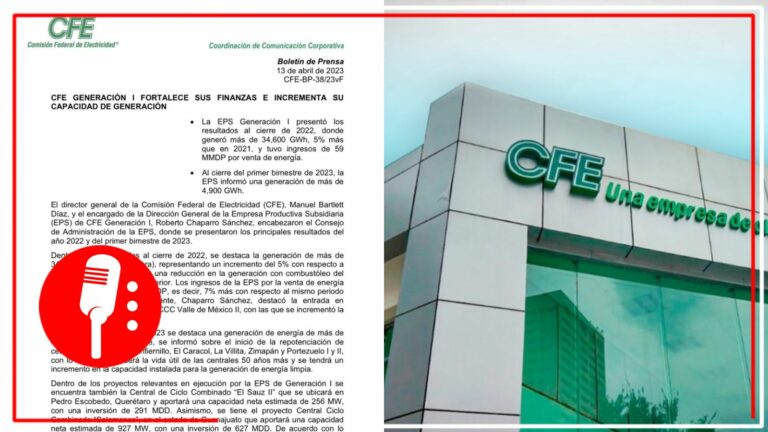 CFE incrementa su capacidad de generación de energía y fortalece sus finanzas durante el 2023