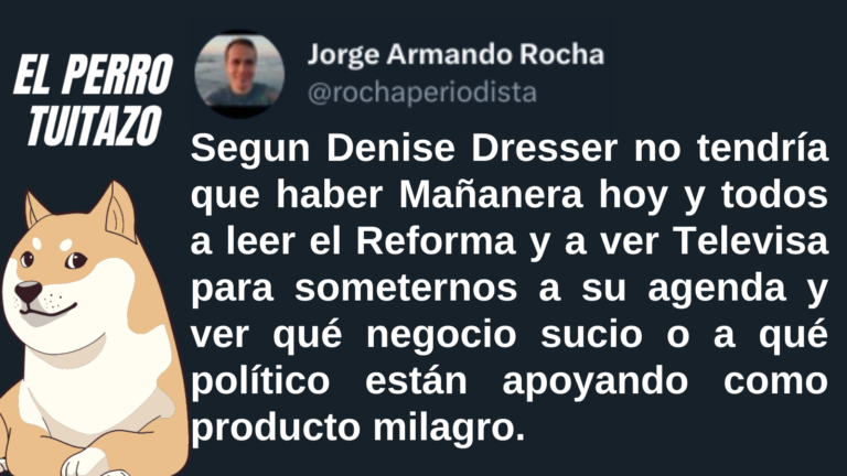 El perro Tuitazo: Dresser quiere que la gente solo lea el Reforma