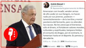 López Obrador manifiesta su molestia con la política antidrogas de EE.UU.